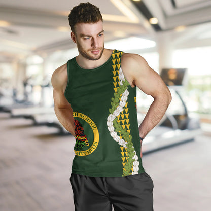 Leilehua High School Tank Top Puakenikeni Maile Flower Lei
