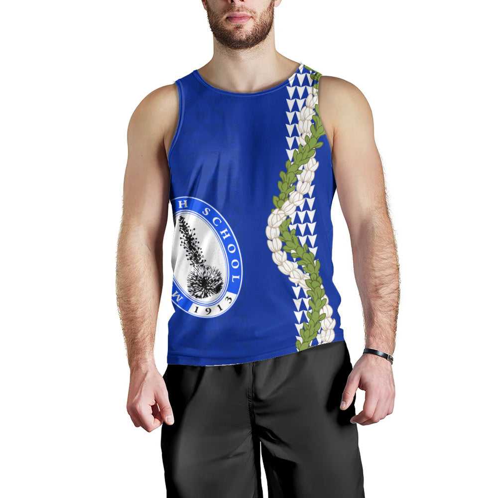 Maui High School Tank Top Puakenikeni Maile Flower Lei