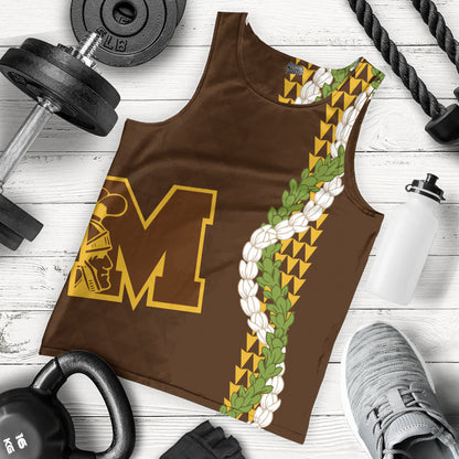 Mililani High School Tank Top Puakenikeni Maile Flower Lei