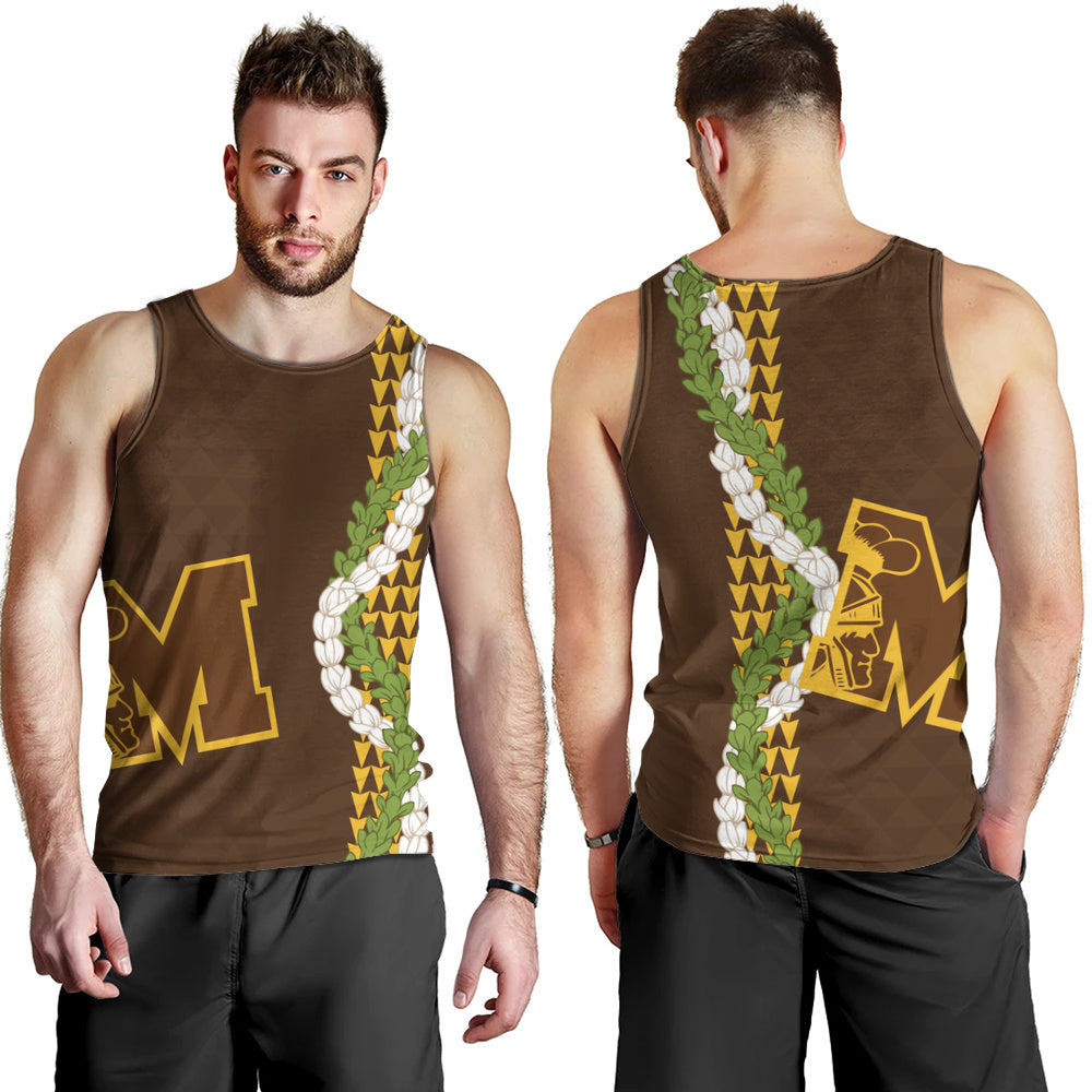 Mililani High School Tank Top Puakenikeni Maile Flower Lei