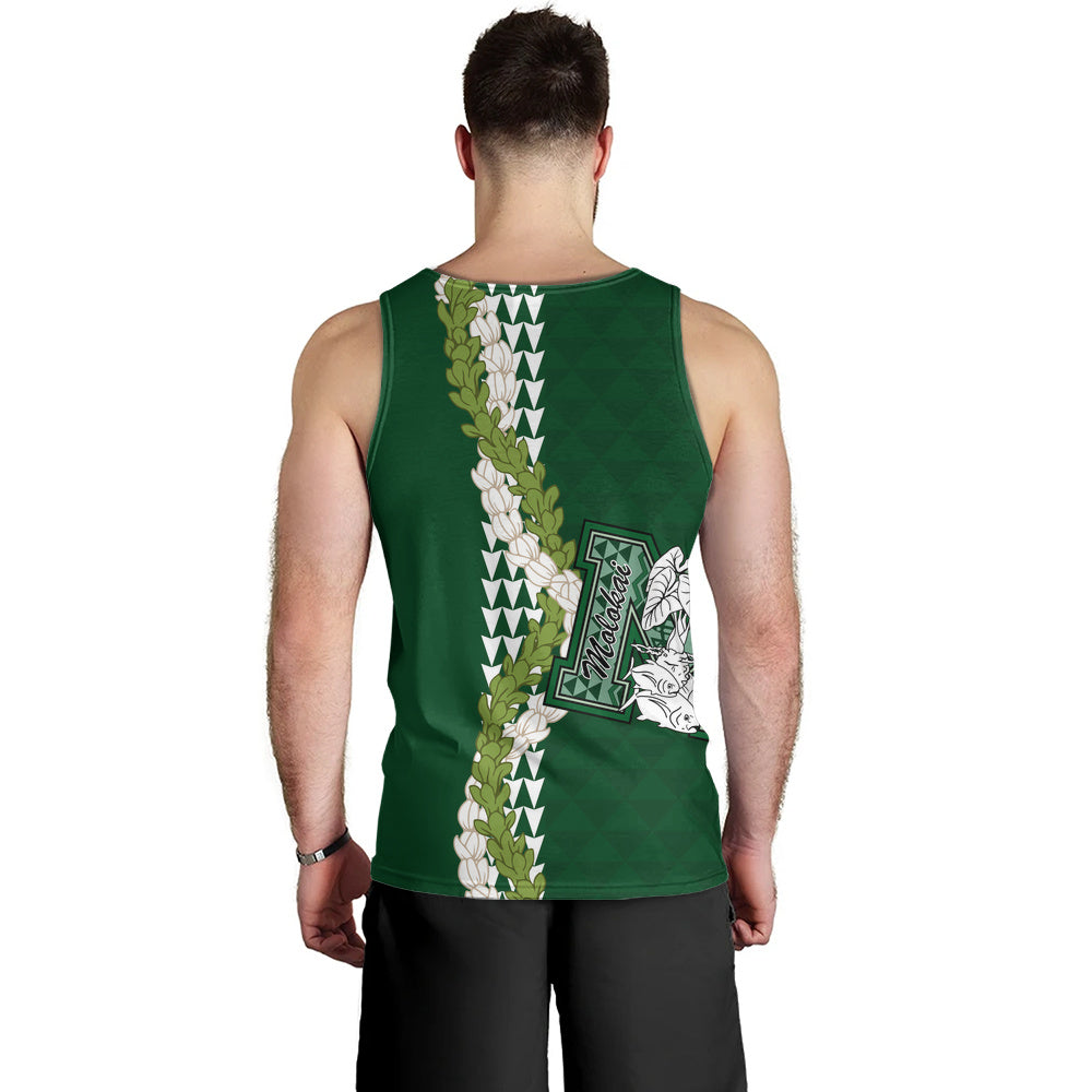Molokaʻi High School Tank Top Puakenikeni Maile Flower Lei