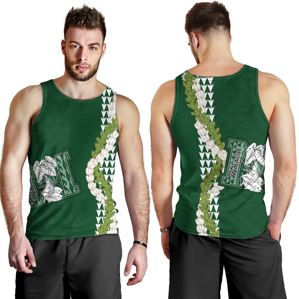 Molokaʻi High School Tank Top Puakenikeni Maile Flower Lei