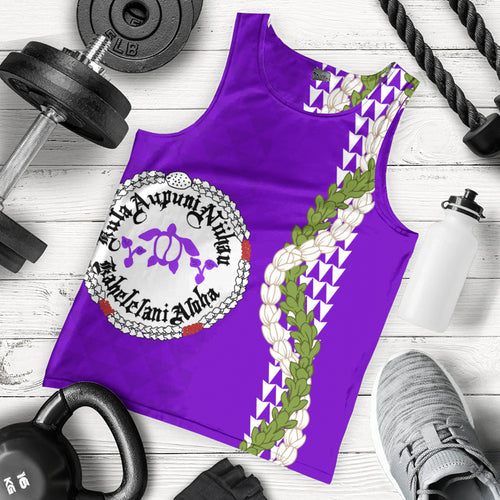 Ni'ihau High and Elementary School Tank Top Puakenikeni Maile Flower Lei