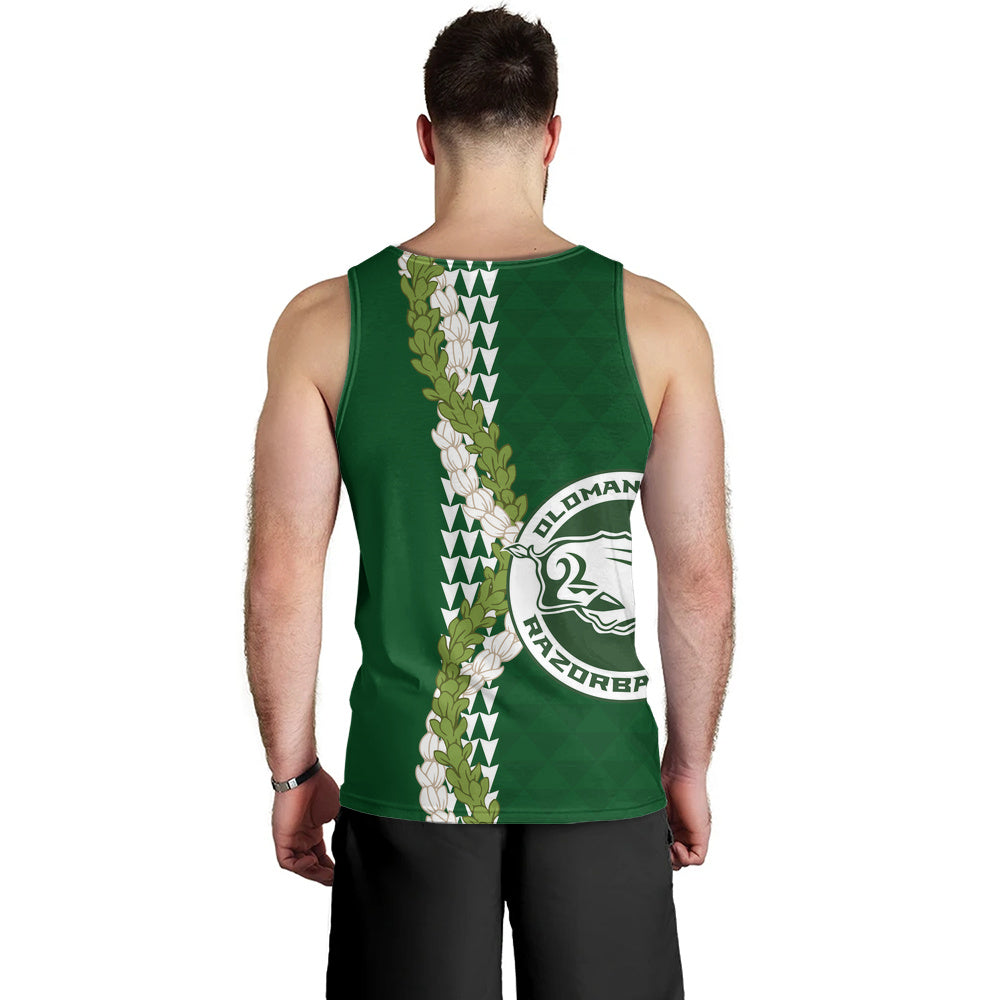 Olomana High & Intermediate School Tank Top Puakenikeni Maile Flower Lei