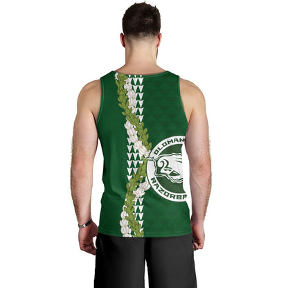 Olomana High & Intermediate School Tank Top Puakenikeni Maile Flower Lei