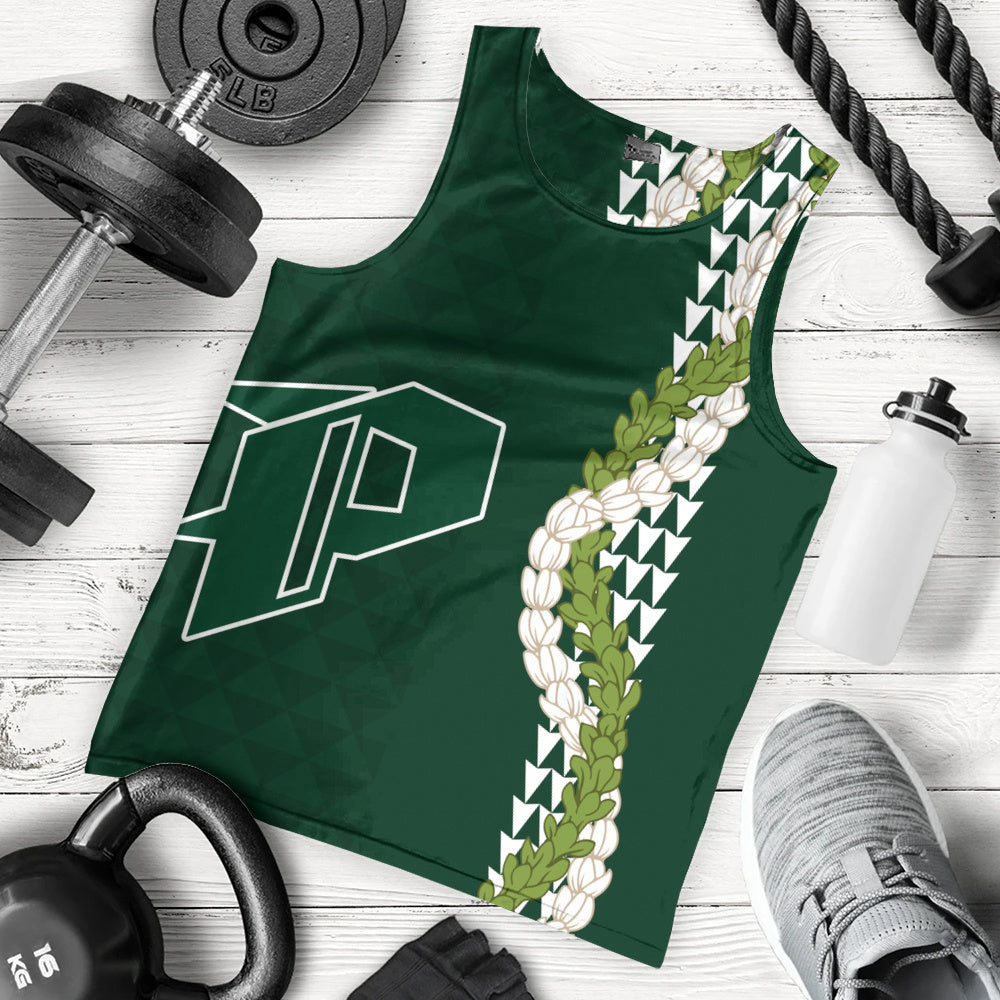 Pahoa High and Intermediate School Tank Top Puakenikeni Maile Flower Lei