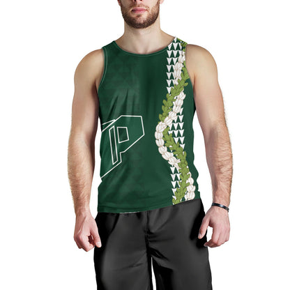 Pahoa High and Intermediate School Tank Top Puakenikeni Maile Flower Lei