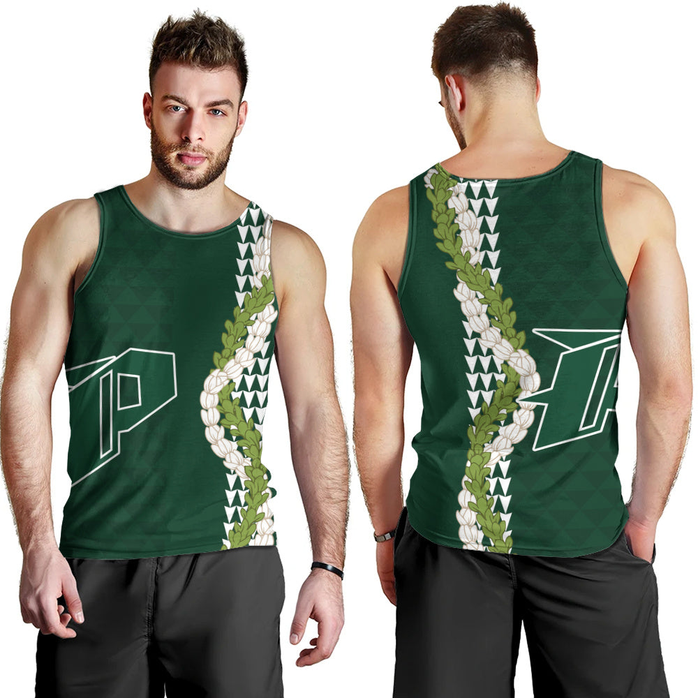 Pahoa High and Intermediate School Tank Top Puakenikeni Maile Flower Lei