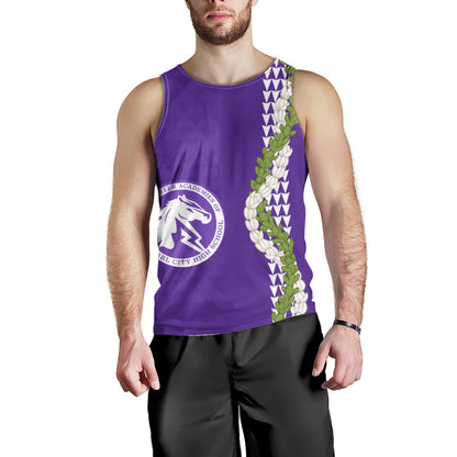 Pearl City High School (Hawaii) Tank Top Puakenikeni Maile Flower Lei