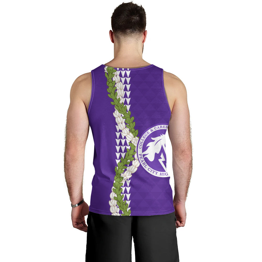 Pearl City High School (Hawaii) Tank Top Puakenikeni Maile Flower Lei