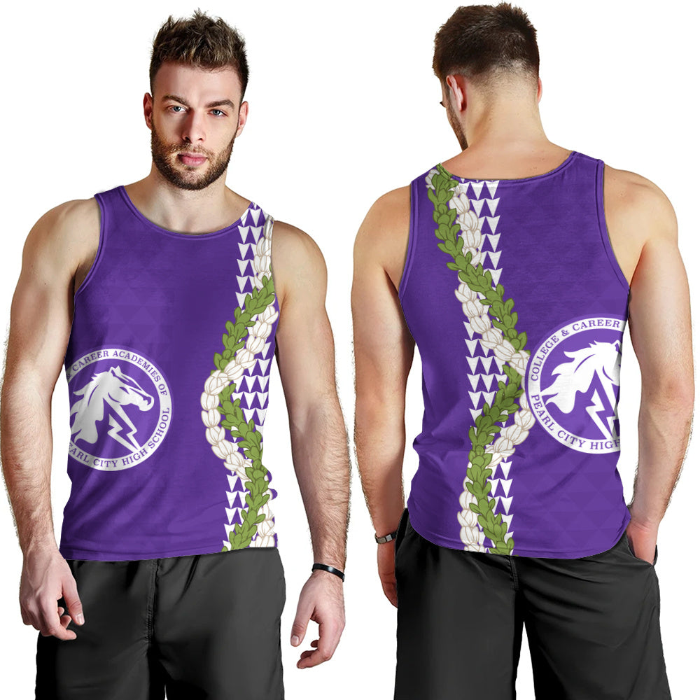 Pearl City High School (Hawaii) Tank Top Puakenikeni Maile Flower Lei