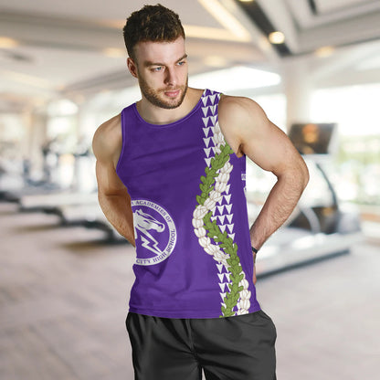 Pearl City High School (Hawaii) Tank Top Puakenikeni Maile Flower Lei