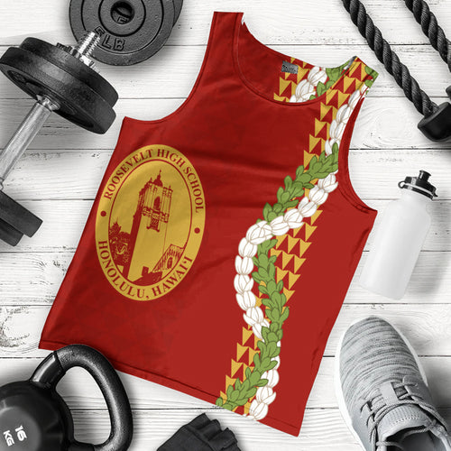 President Theodore Roosevelt High School Tank Top Puakenikeni Maile Flower Lei