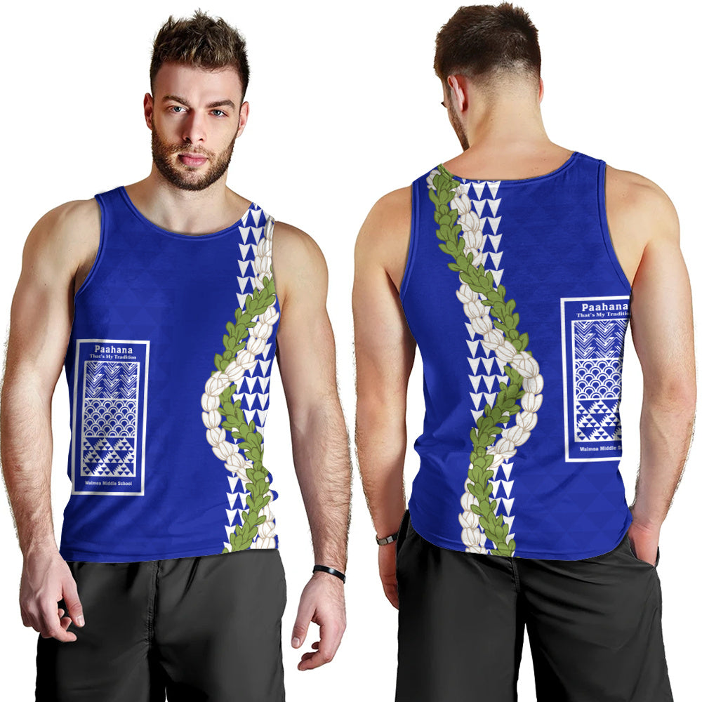 Waimea Middle Public Conversion Charter School Tank Top Puakenikeni Maile Flower Lei
