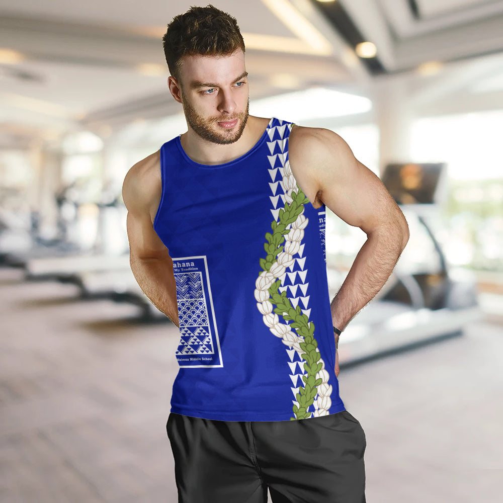 Waimea Middle Public Conversion Charter School Tank Top Puakenikeni Maile Flower Lei