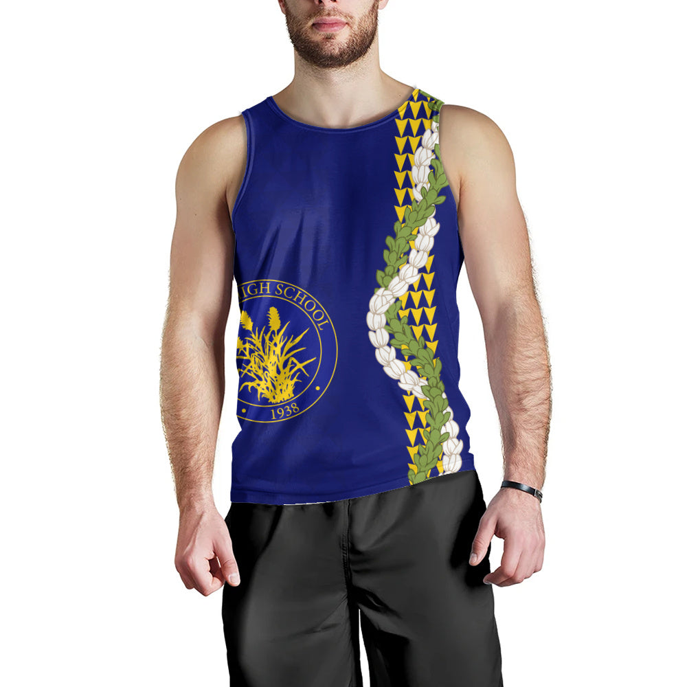 Waipahu High School Tank Top Puakenikeni Maile Flower Lei