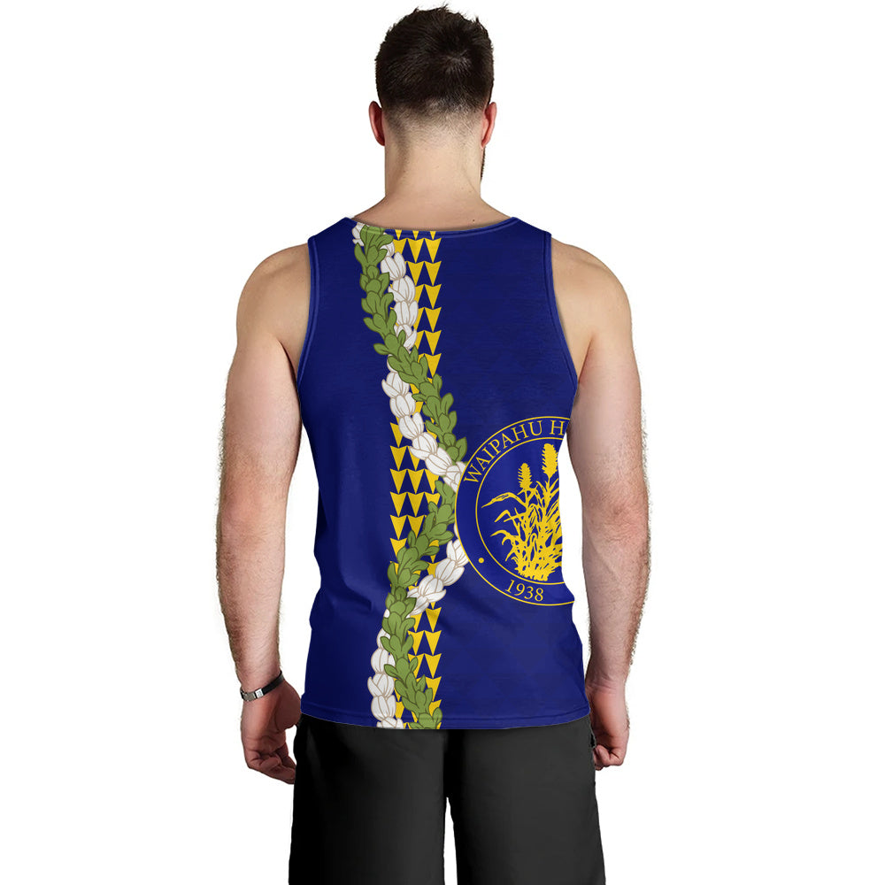 Waipahu High School Tank Top Puakenikeni Maile Flower Lei