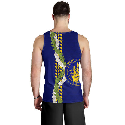 Waipahu High School Tank Top Puakenikeni Maile Flower Lei