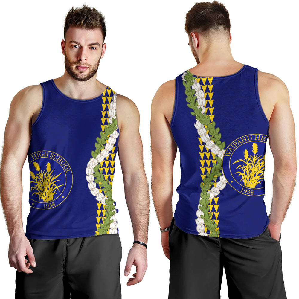 Waipahu High School Tank Top Puakenikeni Maile Flower Lei
