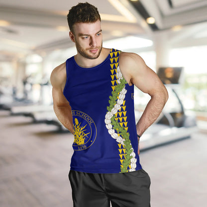 Waipahu High School Tank Top Puakenikeni Maile Flower Lei