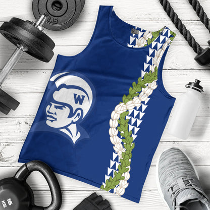 Waimea High School Tank Top Puakenikeni Maile Flower Lei