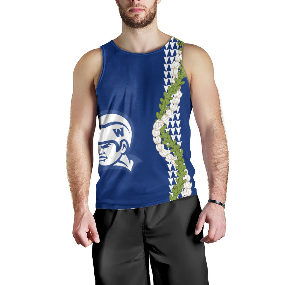 Waimea High School Tank Top Puakenikeni Maile Flower Lei