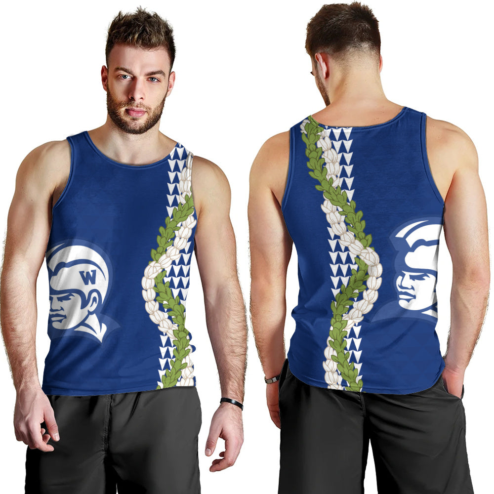 Waimea High School Tank Top Puakenikeni Maile Flower Lei