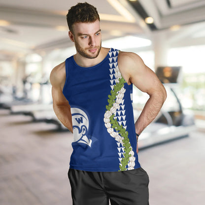 Waimea High School Tank Top Puakenikeni Maile Flower Lei