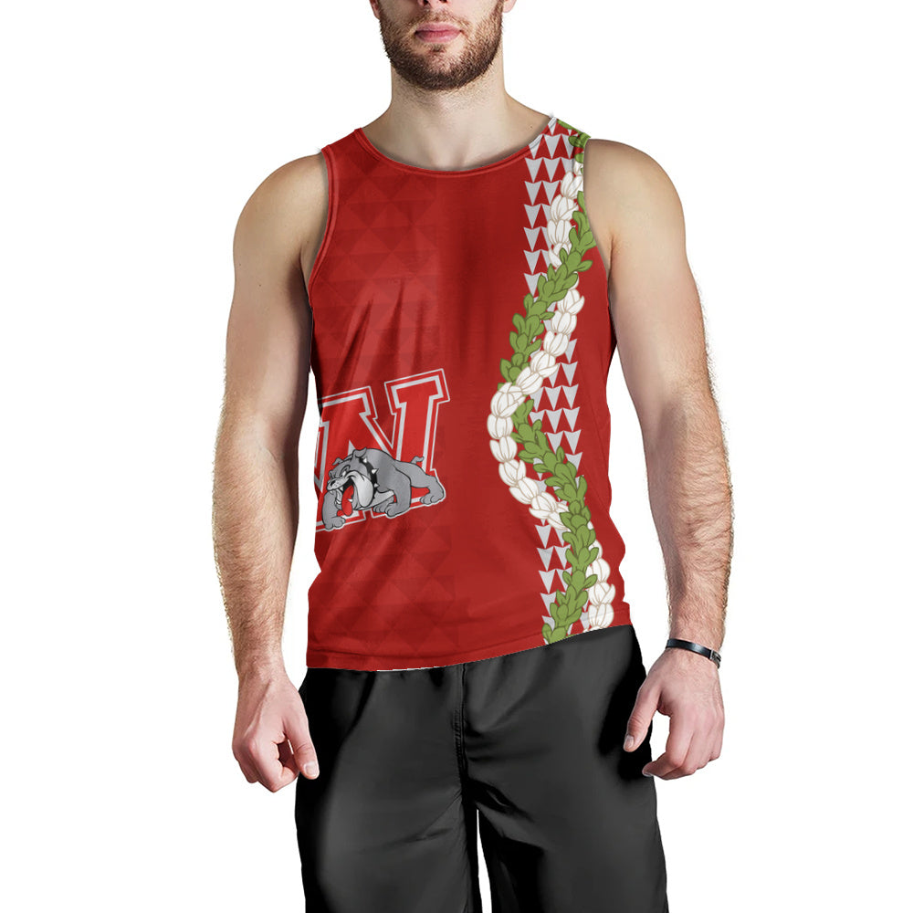 Waialua High and Intermediate School Tank Top Puakenikeni Maile Flower Lei