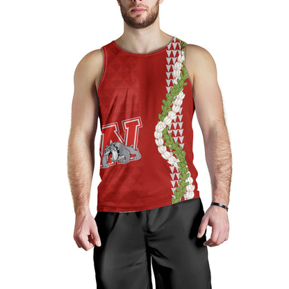 Waialua High and Intermediate School Tank Top Puakenikeni Maile Flower Lei