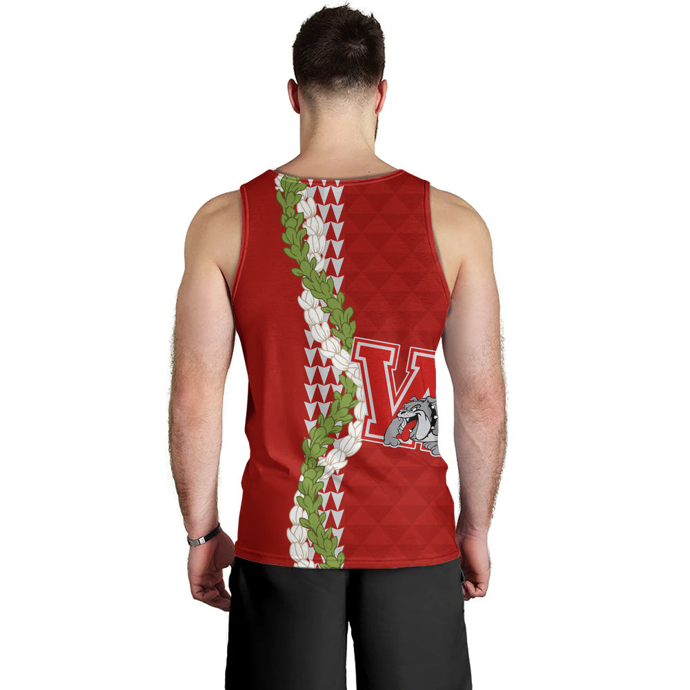 Waialua High and Intermediate School Tank Top Puakenikeni Maile Flower Lei