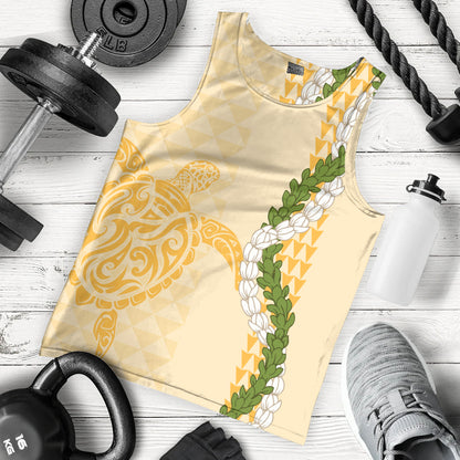 Hawaii Tank Top Turtle Puakenikeni Maile Flower Lei