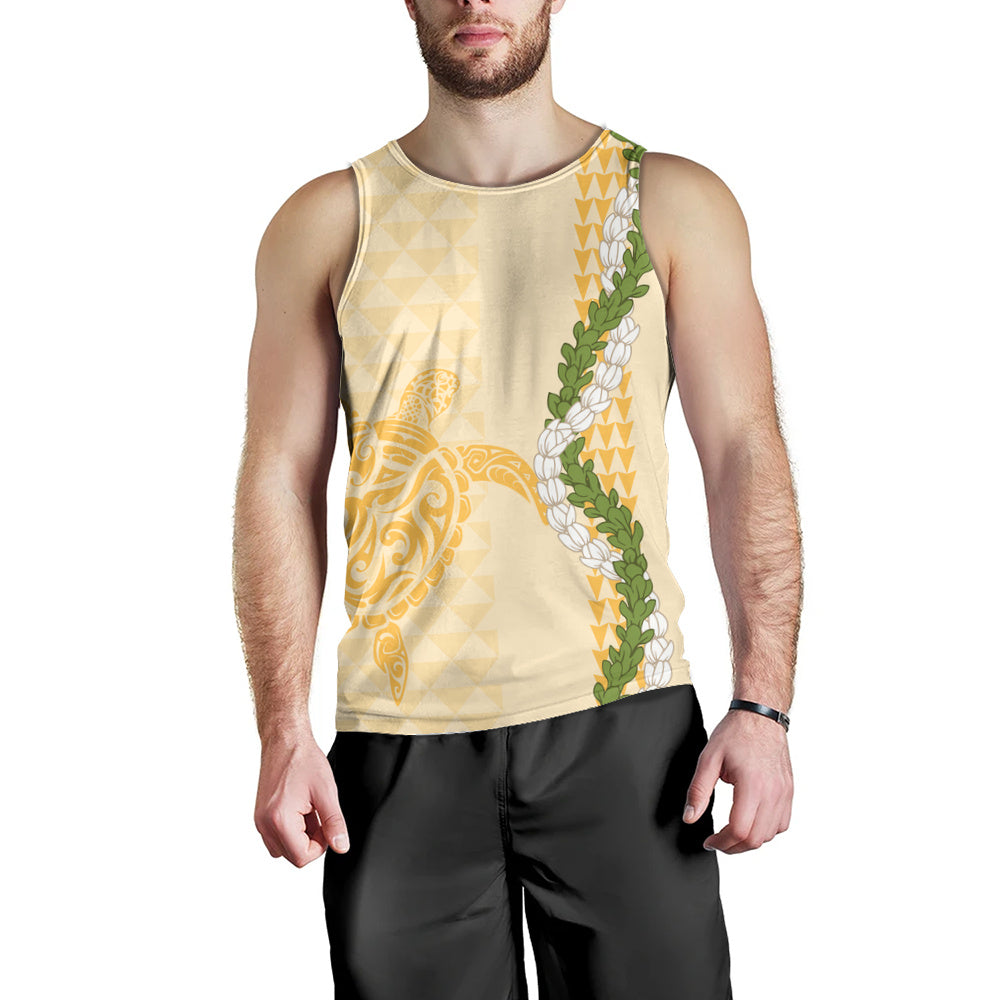 Hawaii Tank Top Turtle Puakenikeni Maile Flower Lei