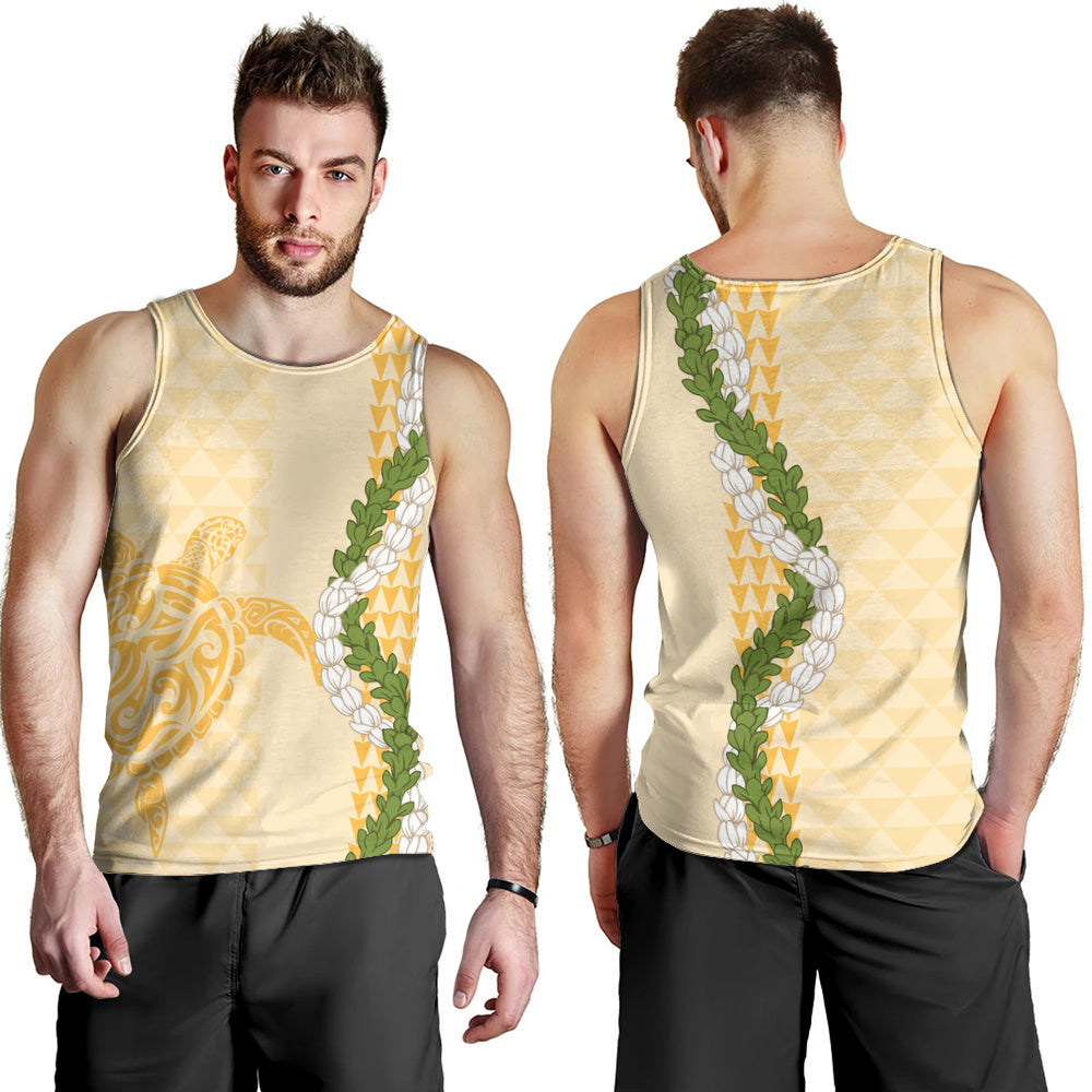 Hawaii Tank Top Turtle Puakenikeni Maile Flower Lei
