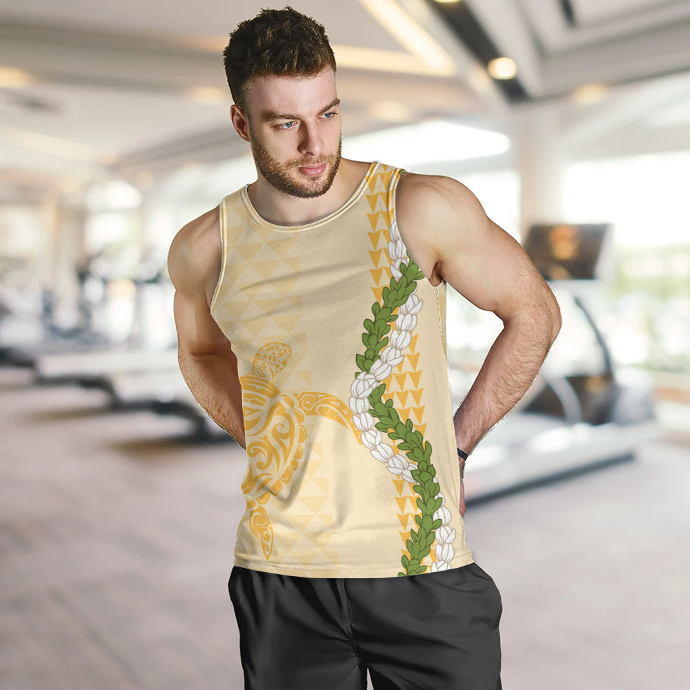 Hawaii Tank Top Turtle Puakenikeni Maile Flower Lei