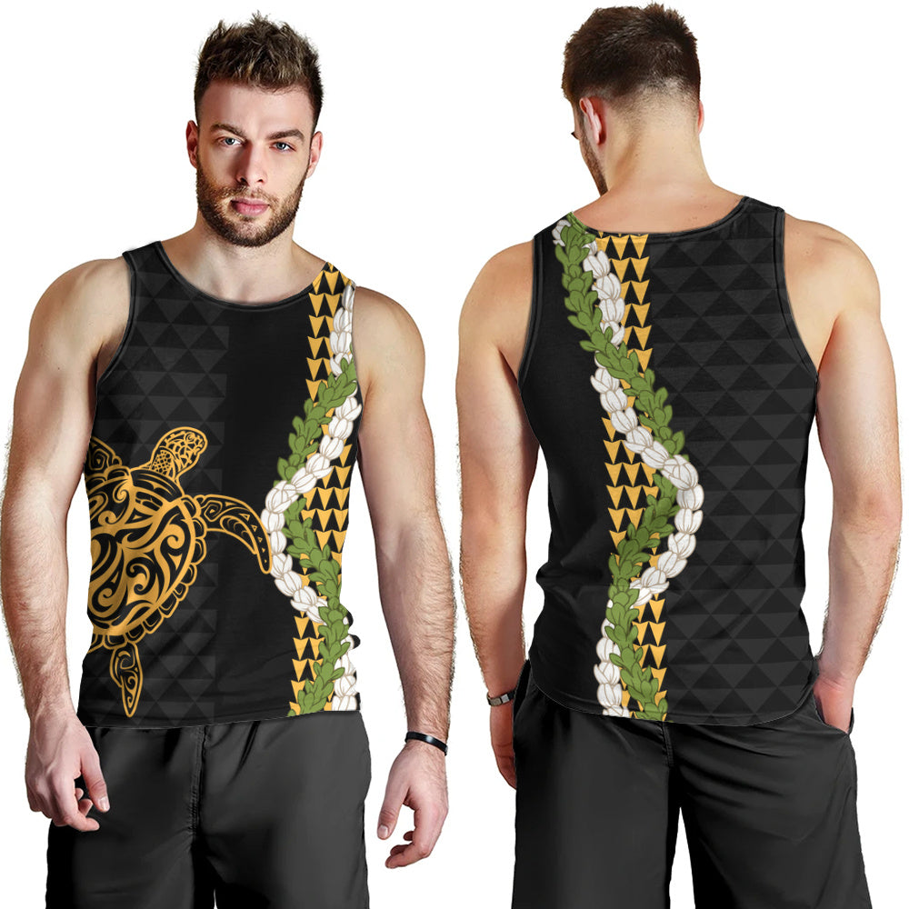 Hawaii Tank Top Turtle Puakenikeni Maile Flower Lei