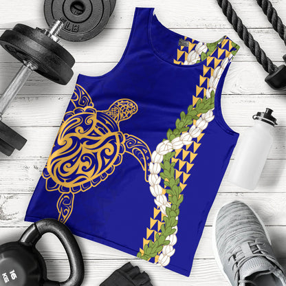 Hawaii Tank Top Turtle Puakenikeni Maile Flower Lei
