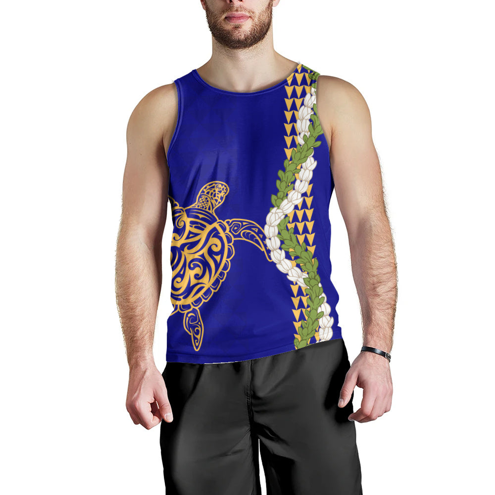 Hawaii Tank Top Turtle Puakenikeni Maile Flower Lei