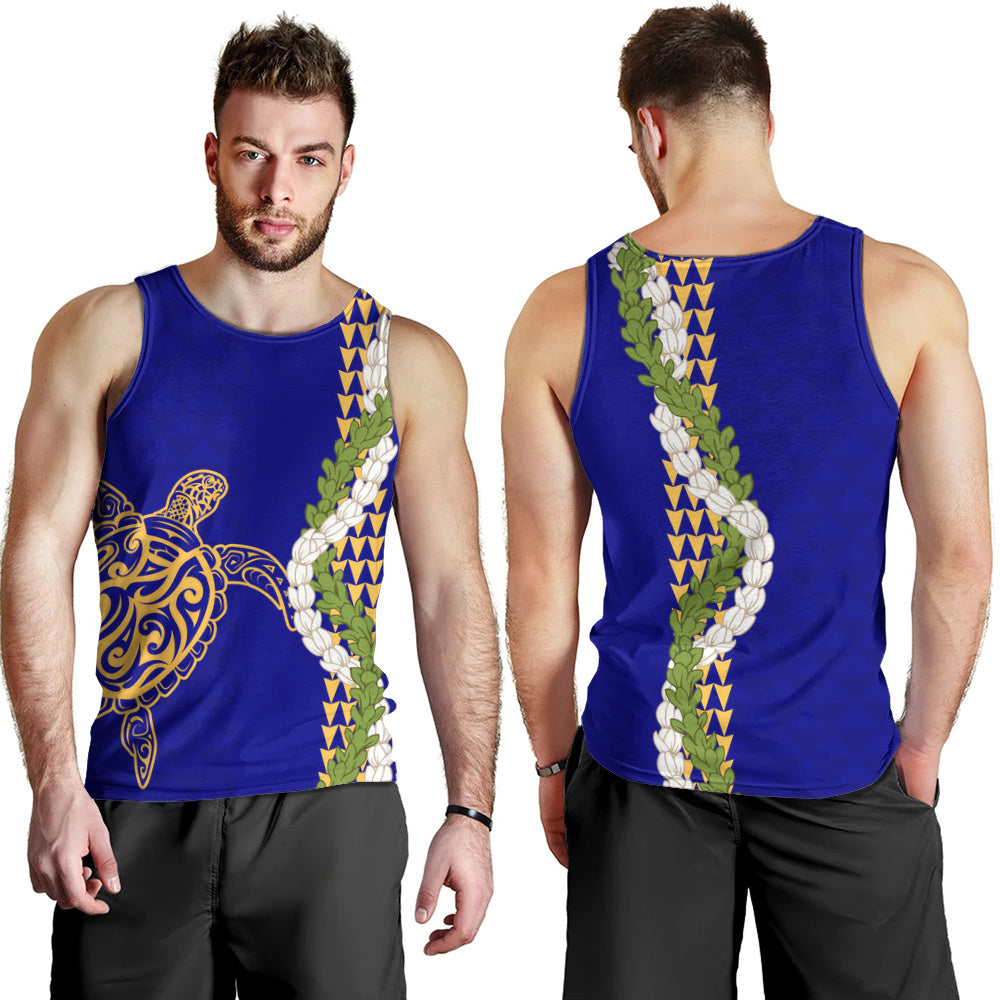 Hawaii Tank Top Turtle Puakenikeni Maile Flower Lei