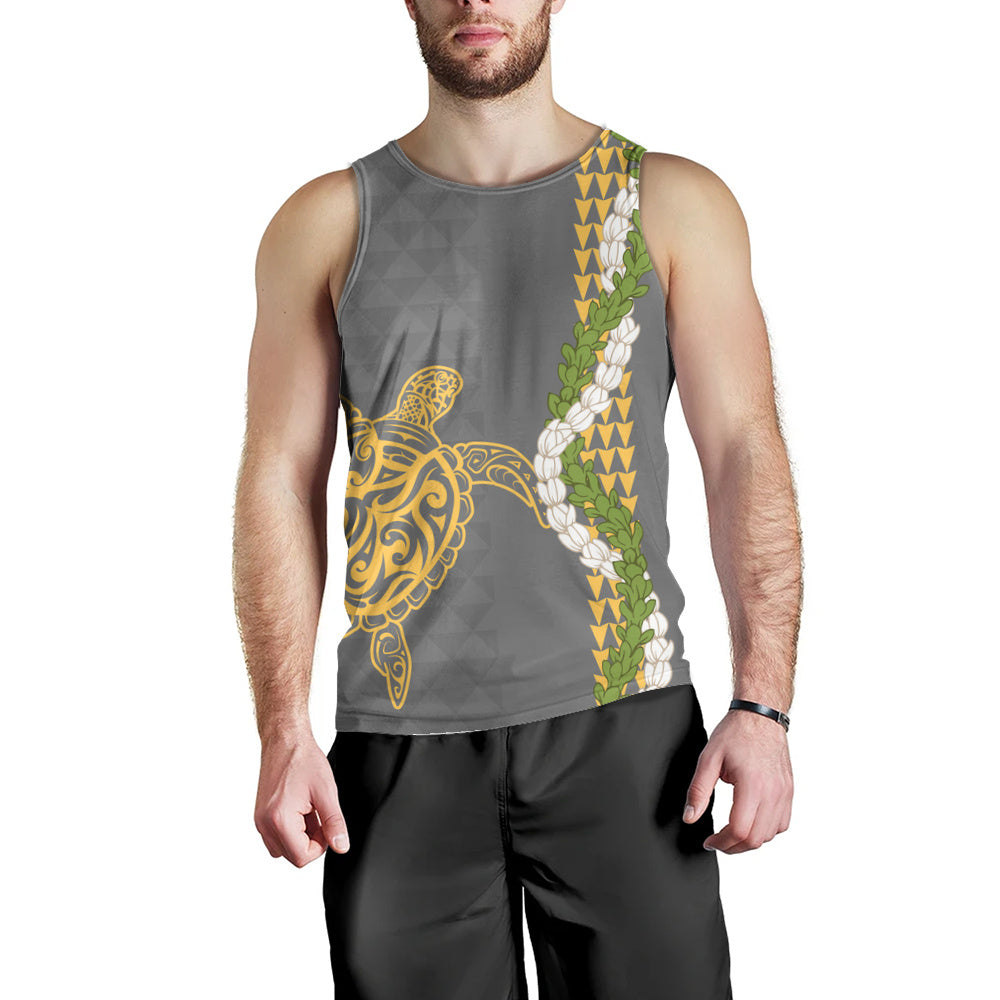 Hawaii Tank Top Turtle Puakenikeni Maile Flower Lei
