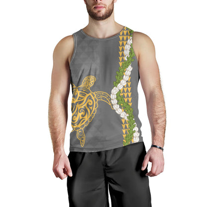 Hawaii Tank Top Turtle Puakenikeni Maile Flower Lei