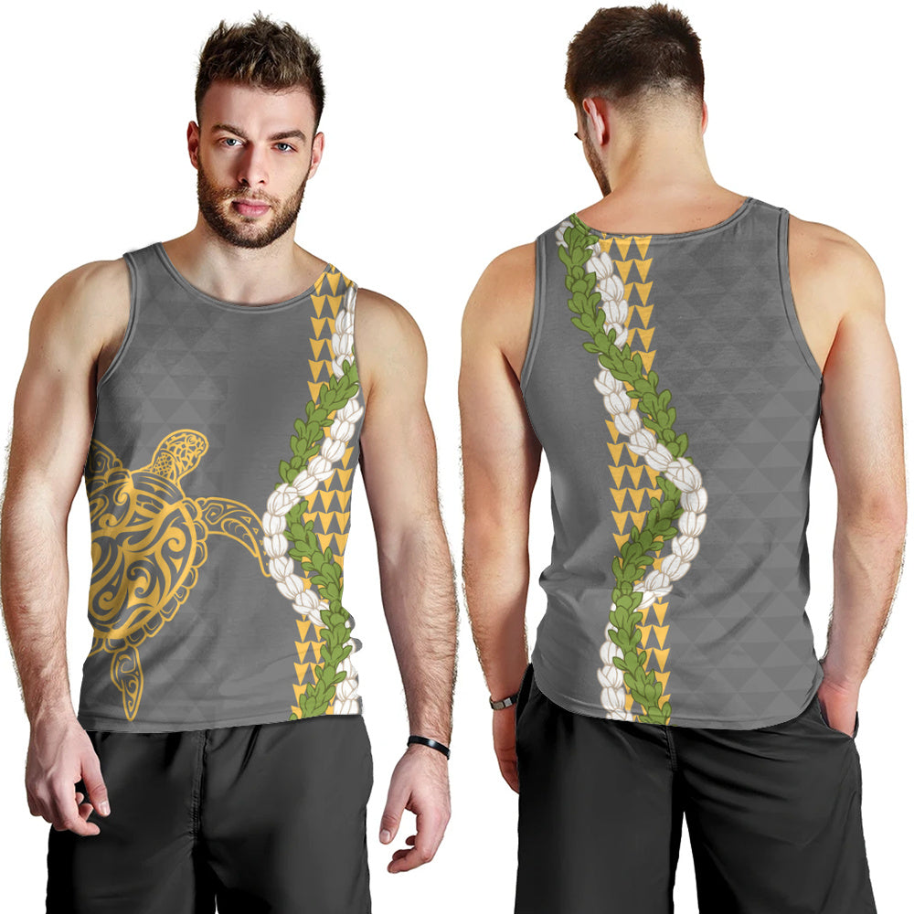 Hawaii Tank Top Turtle Puakenikeni Maile Flower Lei