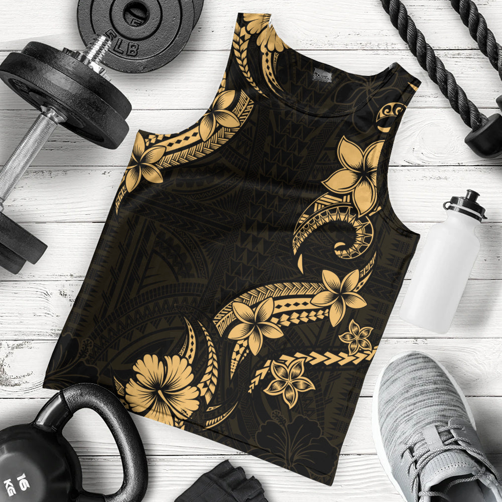 Hawaii Tank Top Plumeria Tribal Wave