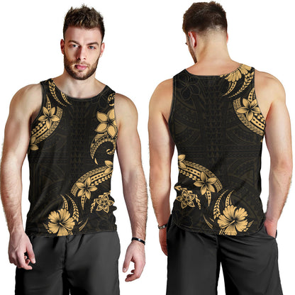 Hawaii Tank Top Plumeria Tribal Wave