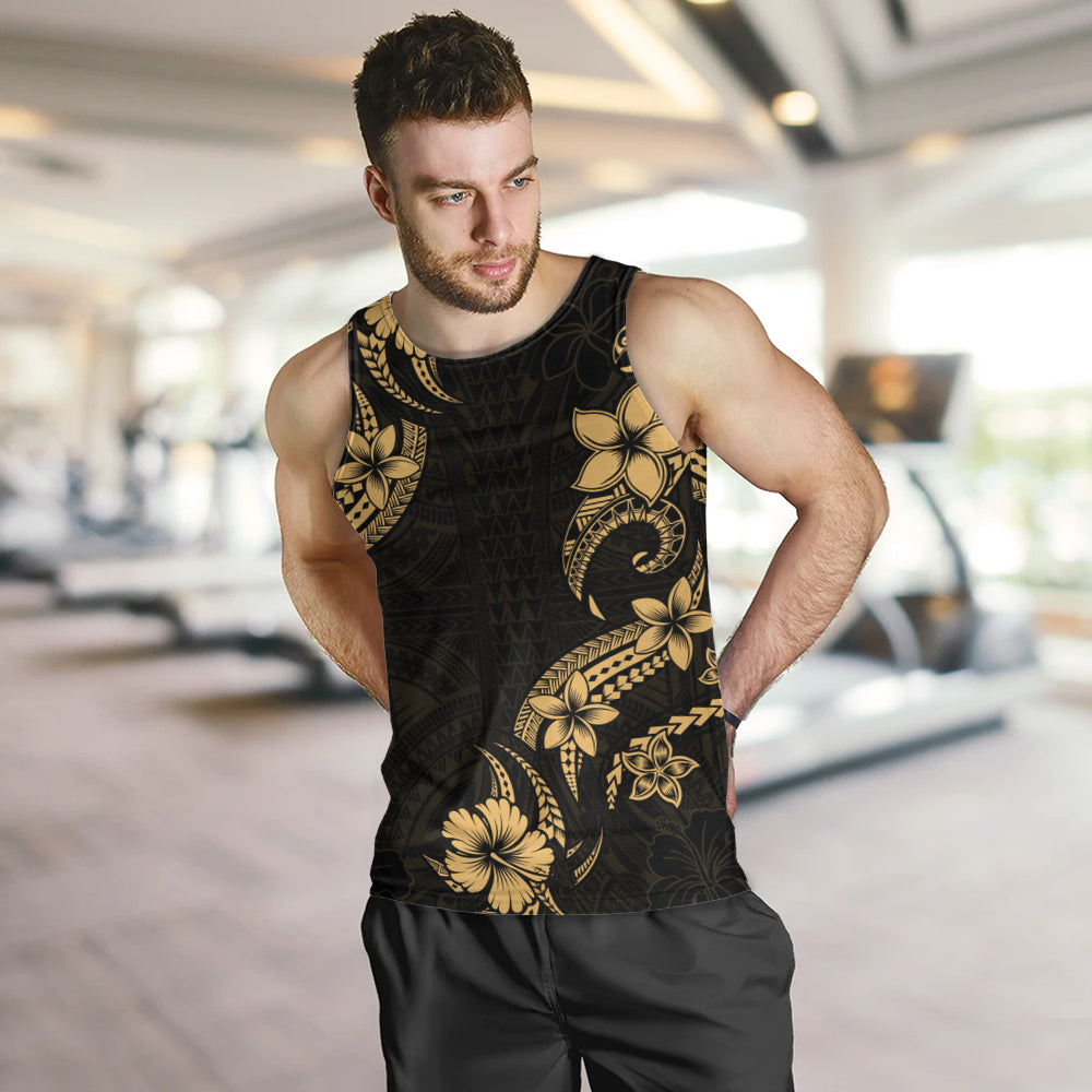 Hawaii Tank Top Plumeria Tribal Wave