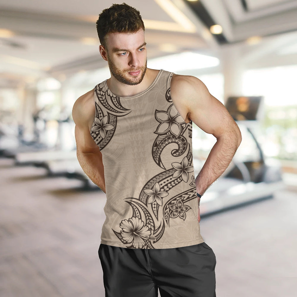Hawaii Tank Top Plumeria Tribal Wave