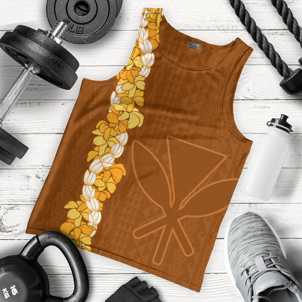 Hawaii Tank Top Flower Lei Kanaka Maoli Polynesia Island Style