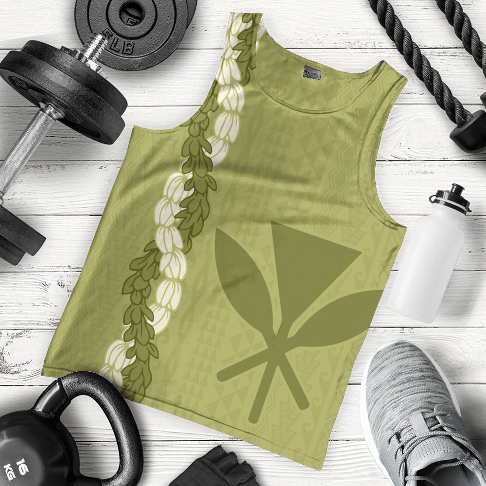 Hawaii Tank Top Flower Lei Kanaka Maoli Polynesia Island Style