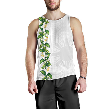 Philippines Filipinos Tank Top Sampaguita Flower Tribal Polynesian Sun Island Style