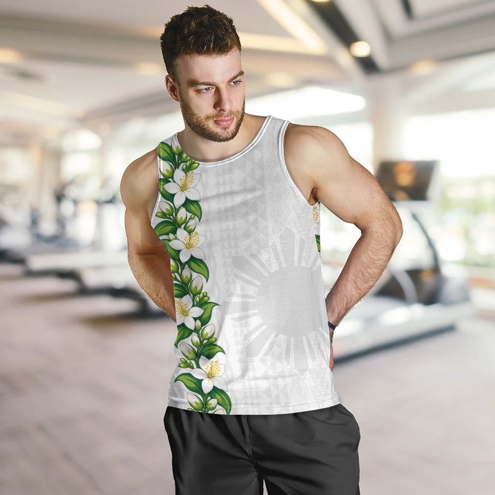 Philippines Filipinos Tank Top Sampaguita Flower Tribal Polynesian Sun Island Style